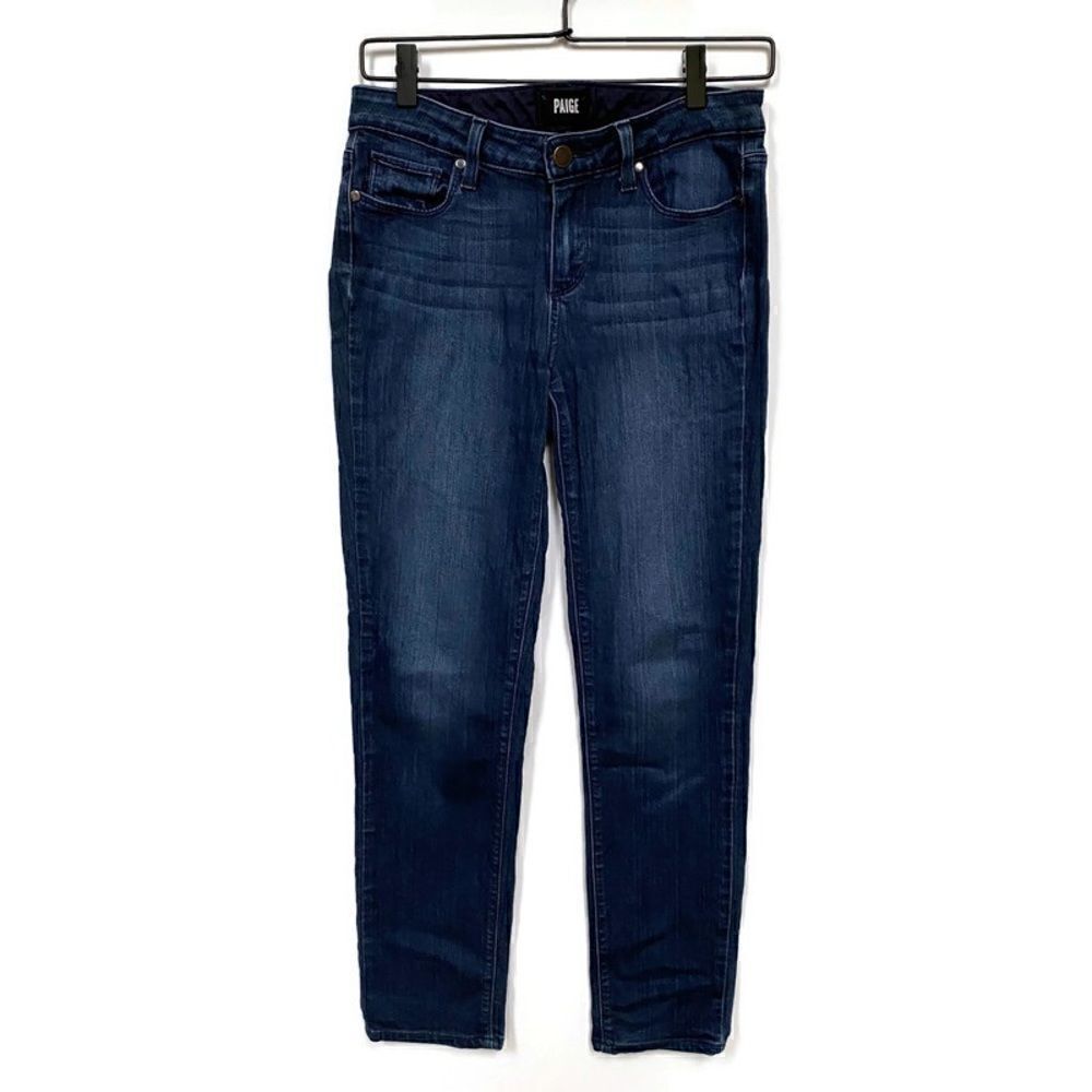 PAIGE Skyline Skinny Jeans Dark Blue Denim Designer 28